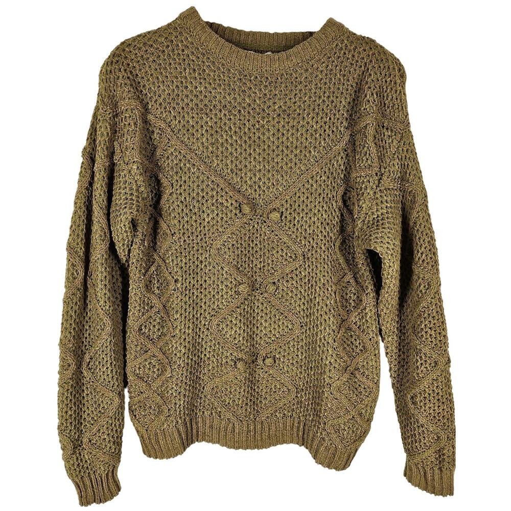 MASON & BELLE NIGHTENGALE WOMEN'S GREEN KNIT SWEATER SIZE MEDIUM